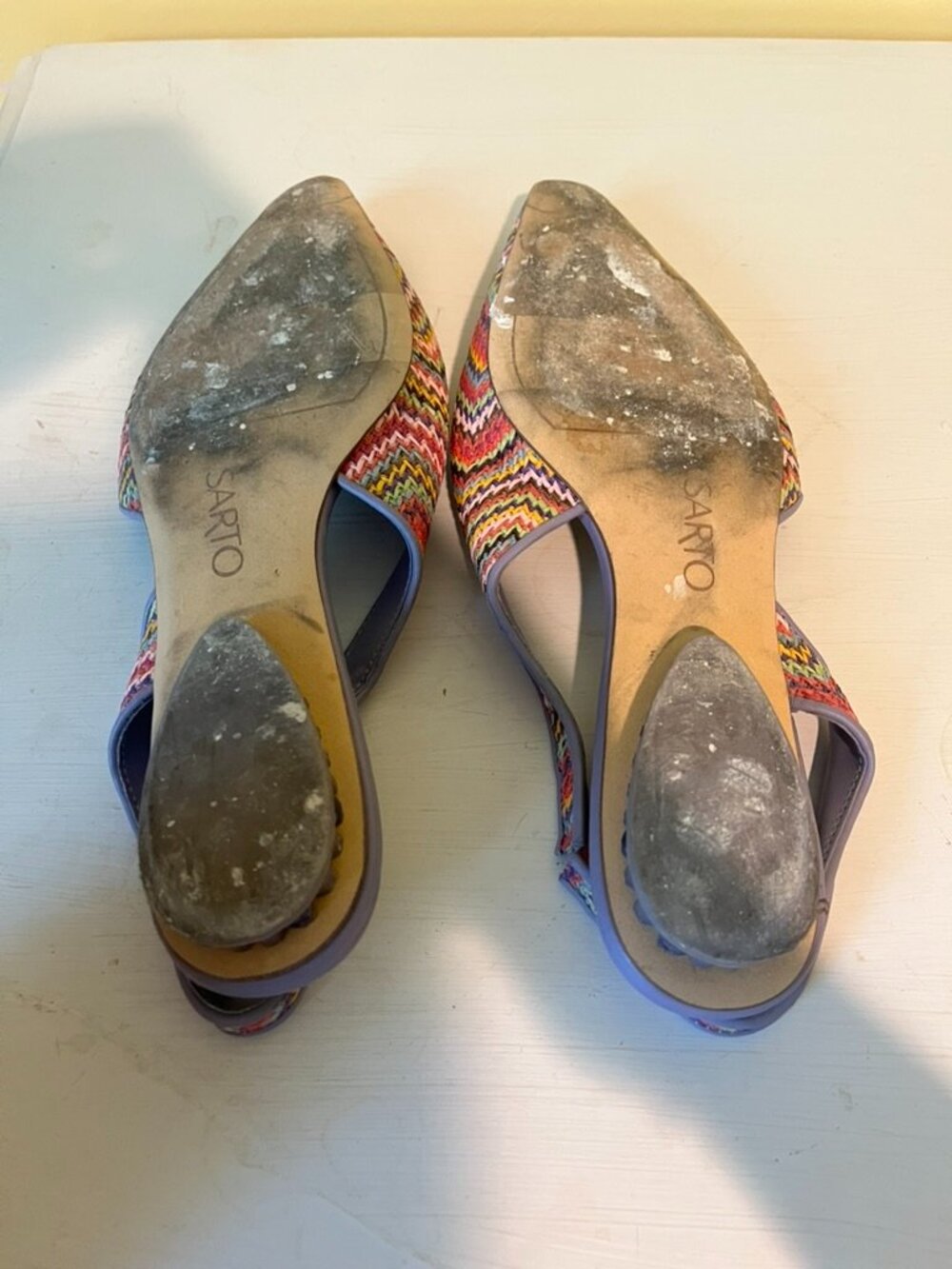 Franco Sarto Missoni Inspired Multi Color Zig Zag Shoes - Picture 4 of 4